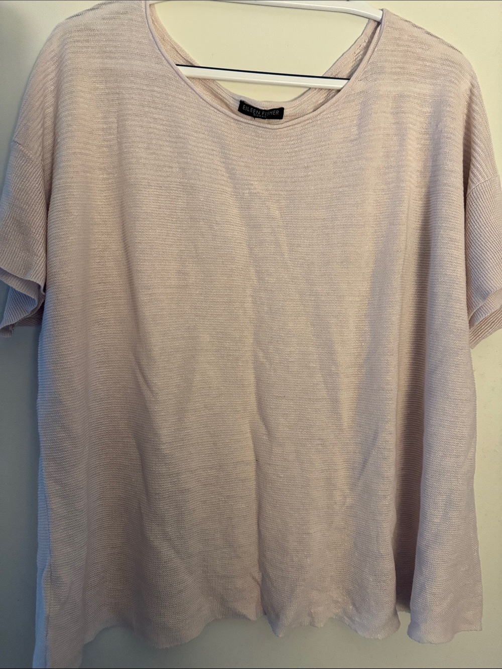 Eileen Fisher Men's Short-Sleeve Crewneck Tee in Light Pink
